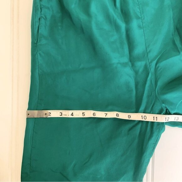 SECOND WIND VINTAGE SILK PANT LINED ELASTIC WAISTBAND HIGH RISE TROUSER WOMEN 10 - Picture 13 of 16